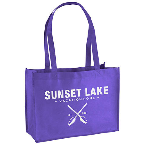 Franklin Non-Woven Bag in Grape - custom printed bag - Graphink Miami