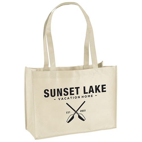 Franklin Non-Woven Bag in Natural - custom printed bag - Graphink Miami