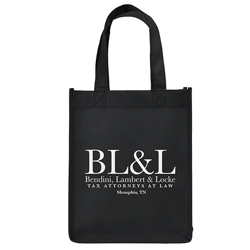 Ike Non-Woven Bag in Black - custom printed bag - Graphink Miami