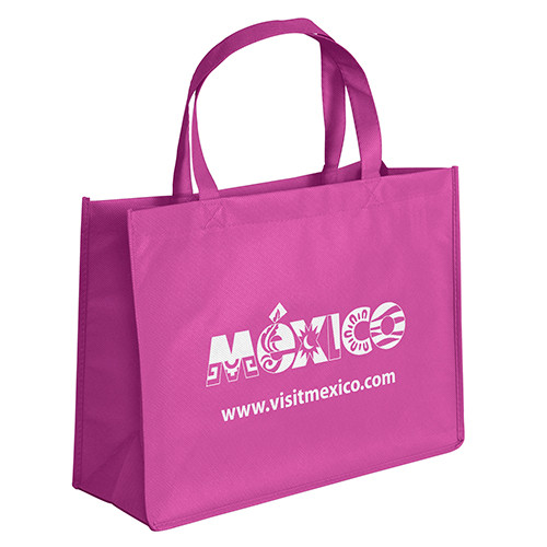 Ben Non-Woven Bag in Brite Pink - custom printed bag - Graphink Miami