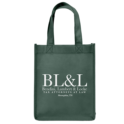 Ike Non-Woven Bag in Hunter Green - custom printed bag - Graphink Miami