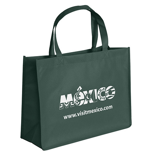 Ben Non-Woven Bag in Hunter Green - custom printed bag - Graphink Miami