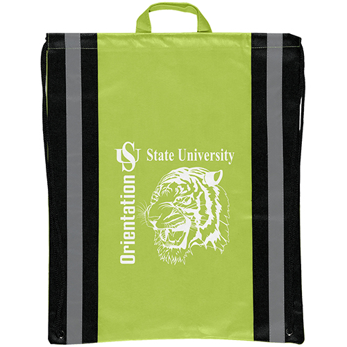 Magellan Non-Woven Bag in Lime Green - custom printed bag - Graphink Miami