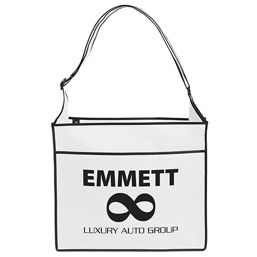 Elite™ Non-Woven Bag in White - custom printed bag - Graphink Miami