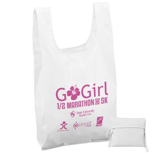 T-PAC™ Polyester Bag in White - custom printed bag - Graphink Miami