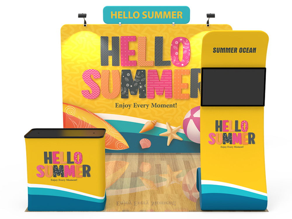 10x10 custom trade show booth kit 25 - Graphink Miami