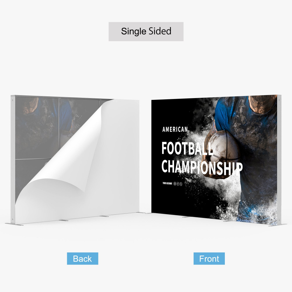 10ft SEG Backlit Fabric Display - view 3 - trade show display Miami