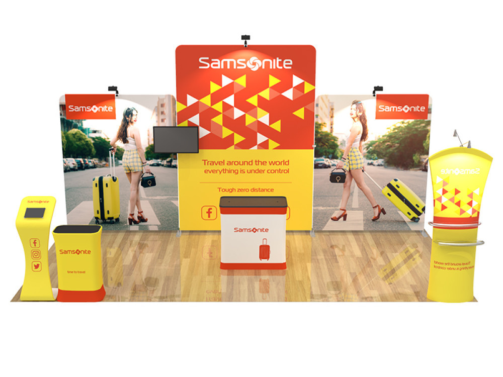 10x20 custom trade show booth kit L - Graphink Miami