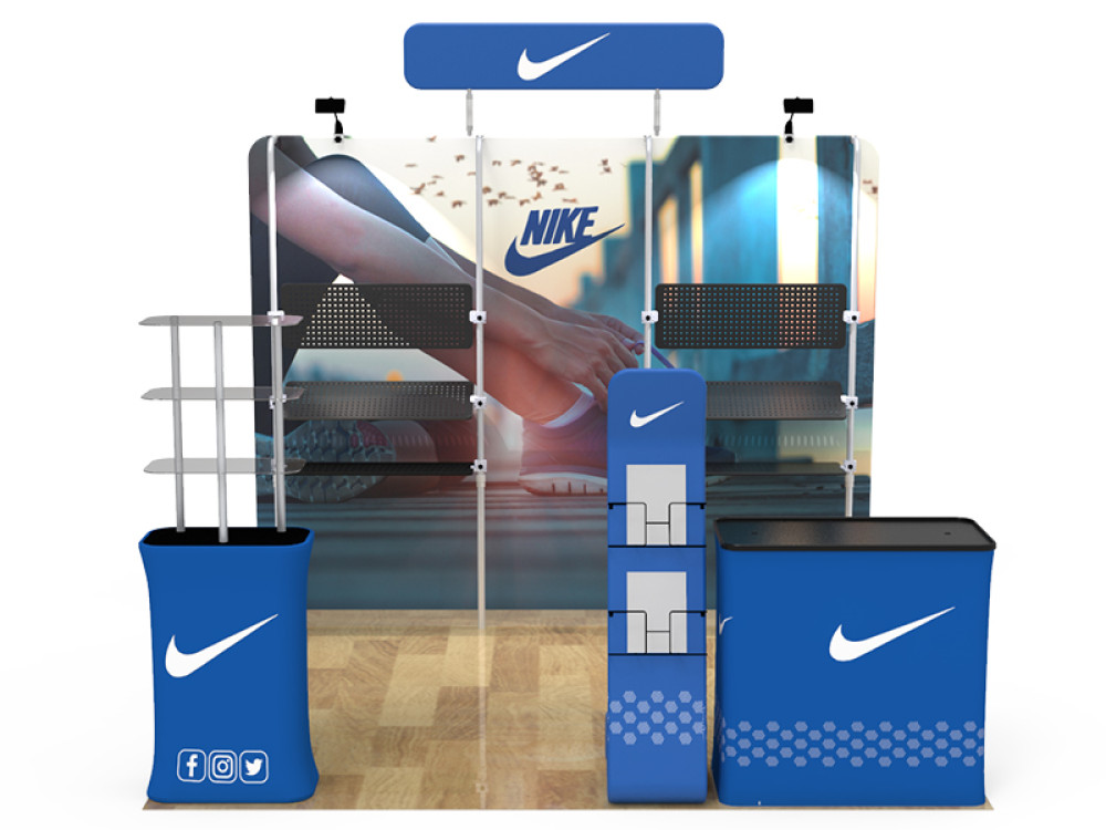 10x10 custom trade show booth kit E - Graphink Miami
