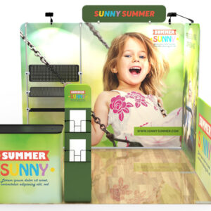 10x10 custom trade show booth kit O - Graphink Miami