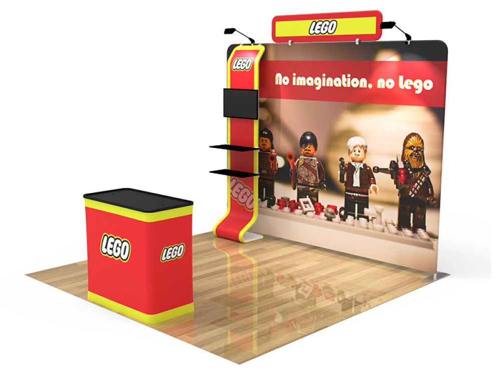 10x10 custom trade show booth kit 17 - view 2 - Graphink Miami