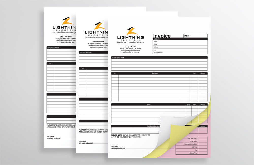 NCR Forms (Individual Sets)