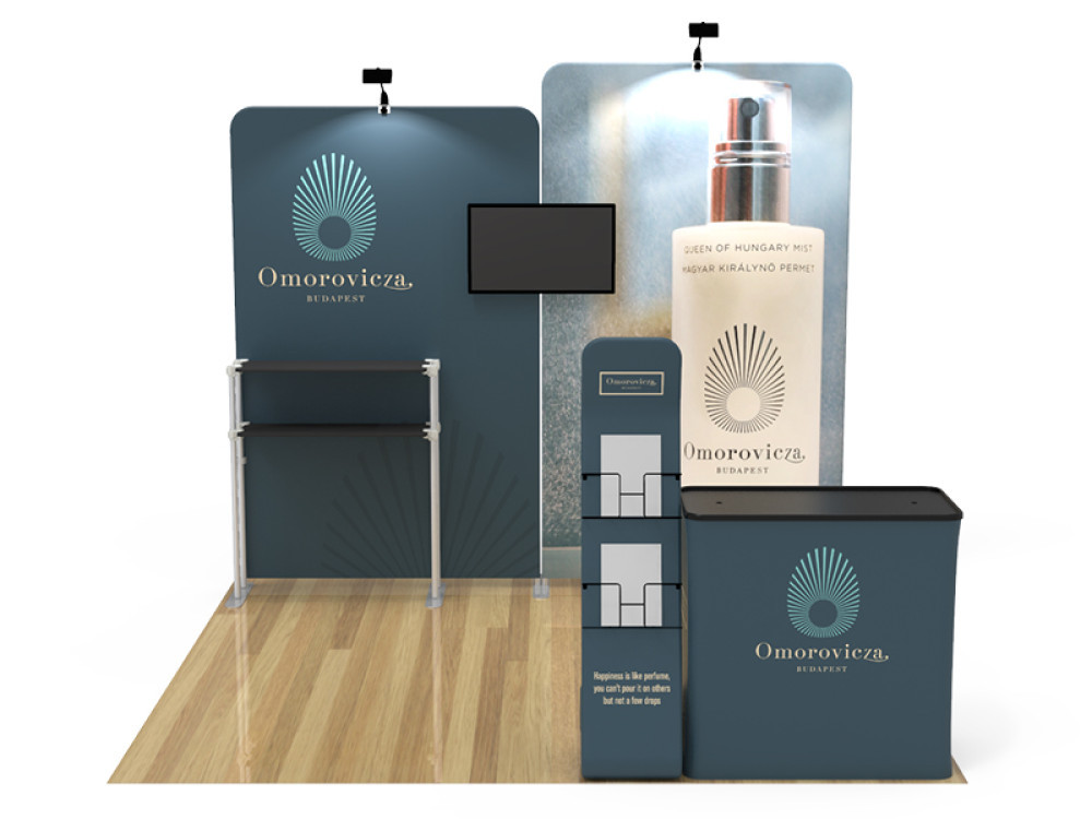 10x10 custom trade show booth kit B1 - Graphink Miami