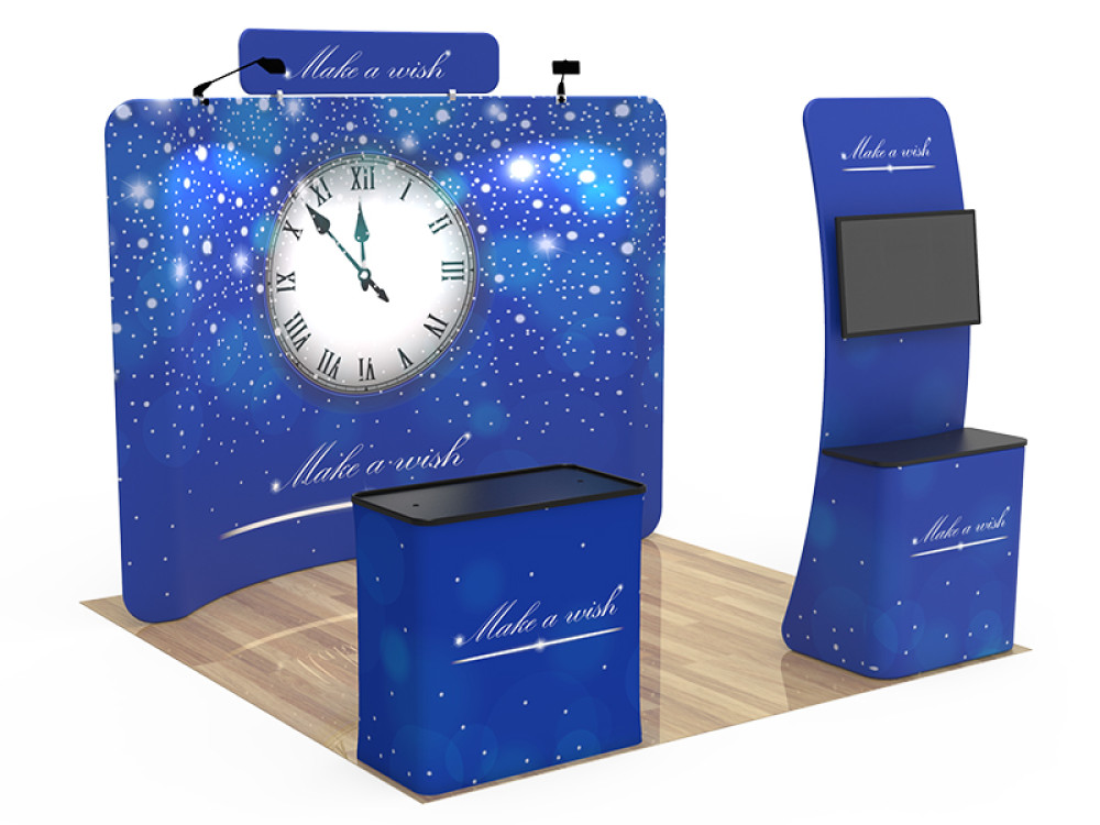 10x10 custom trade show booth kit 26 - view 3 - Graphink Miami