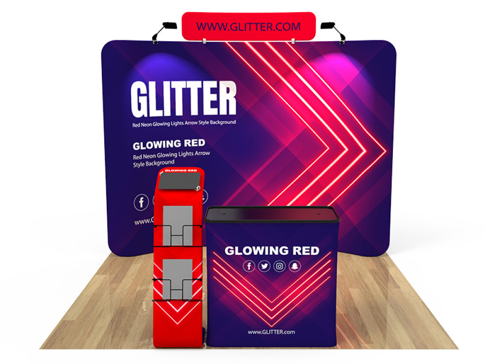 10x10 custom trade show booth kit 18 - Graphink Miami