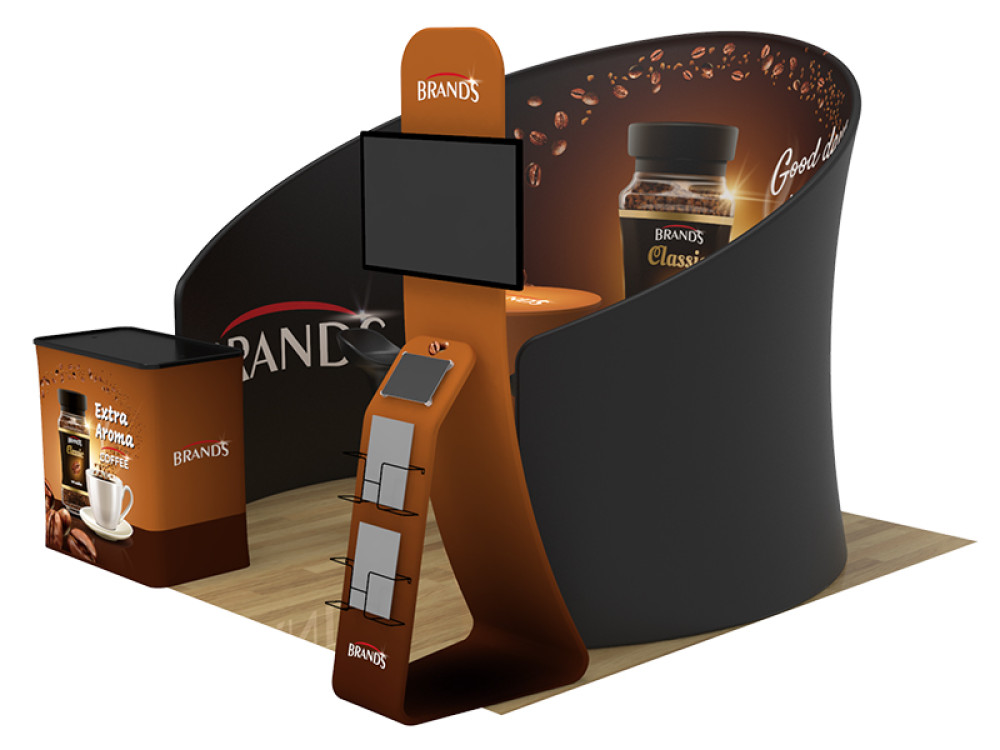 10x10 custom trade show booth kit K - view 2 - Graphink Miami