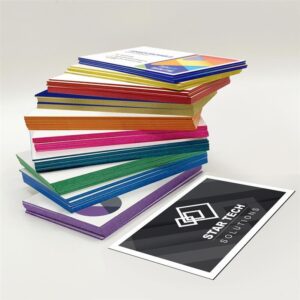 Painted edge business cards in many edge colors